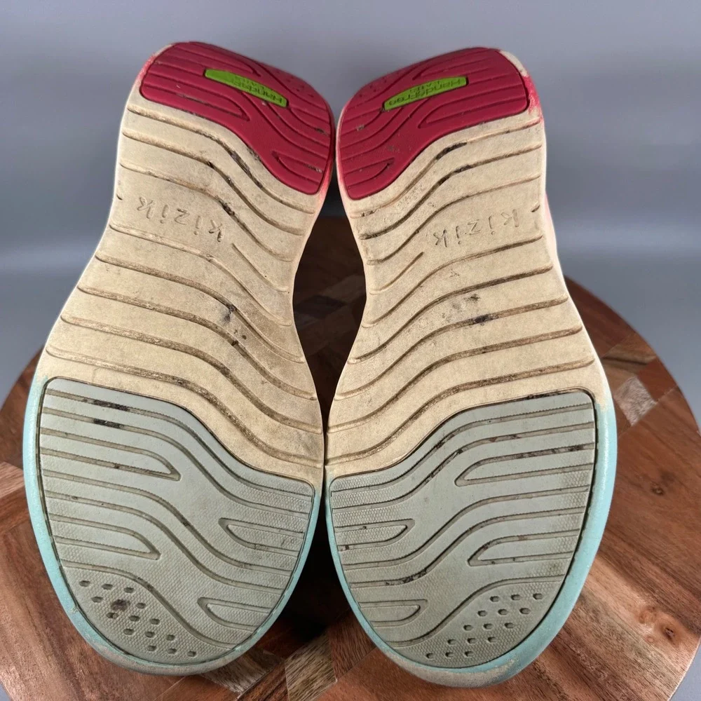 Kizik Athens White Rainbow Hands Free Slip On Sneakers Womens 7.5‎ Mens 6